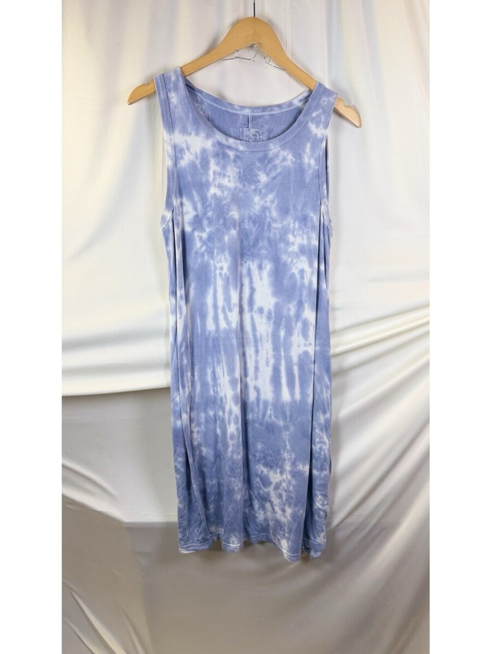 Thread And Supply Tank Dress Women’s Tie Dye Periwinkle Rain Sleeveless Large